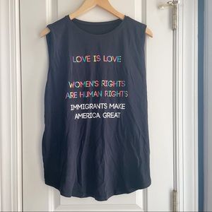 Lululemon Black Brunswick Muscle Tank Custom Decal Size 10